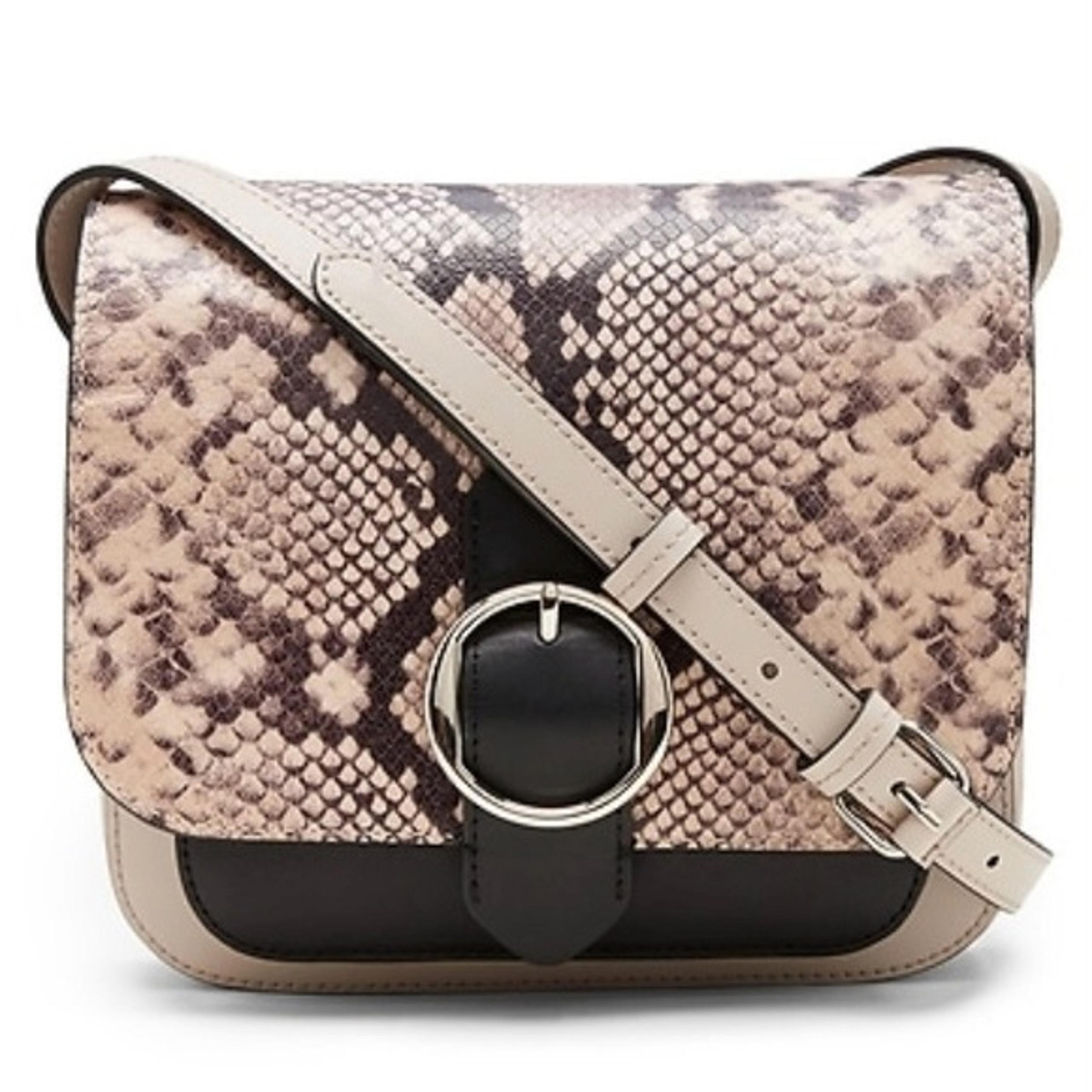 Banana republic pink goat leather large saddle bag