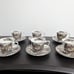 Yorkshire Staffordshire Hand engraved Ironstone #4405 6 Cups & 6 Saucers Set