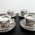 Yorkshire Staffordshire Hand engraved Ironstone #4405 6 Cups & 6 Saucers Set