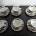 Yorkshire Staffordshire Hand engraved Ironstone #4405 6 Cups & 6 Saucers Set