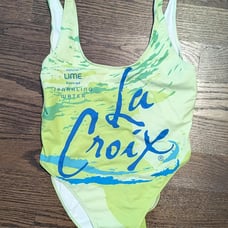 New Lime Green La Croix Women's Swim Suit, size XL