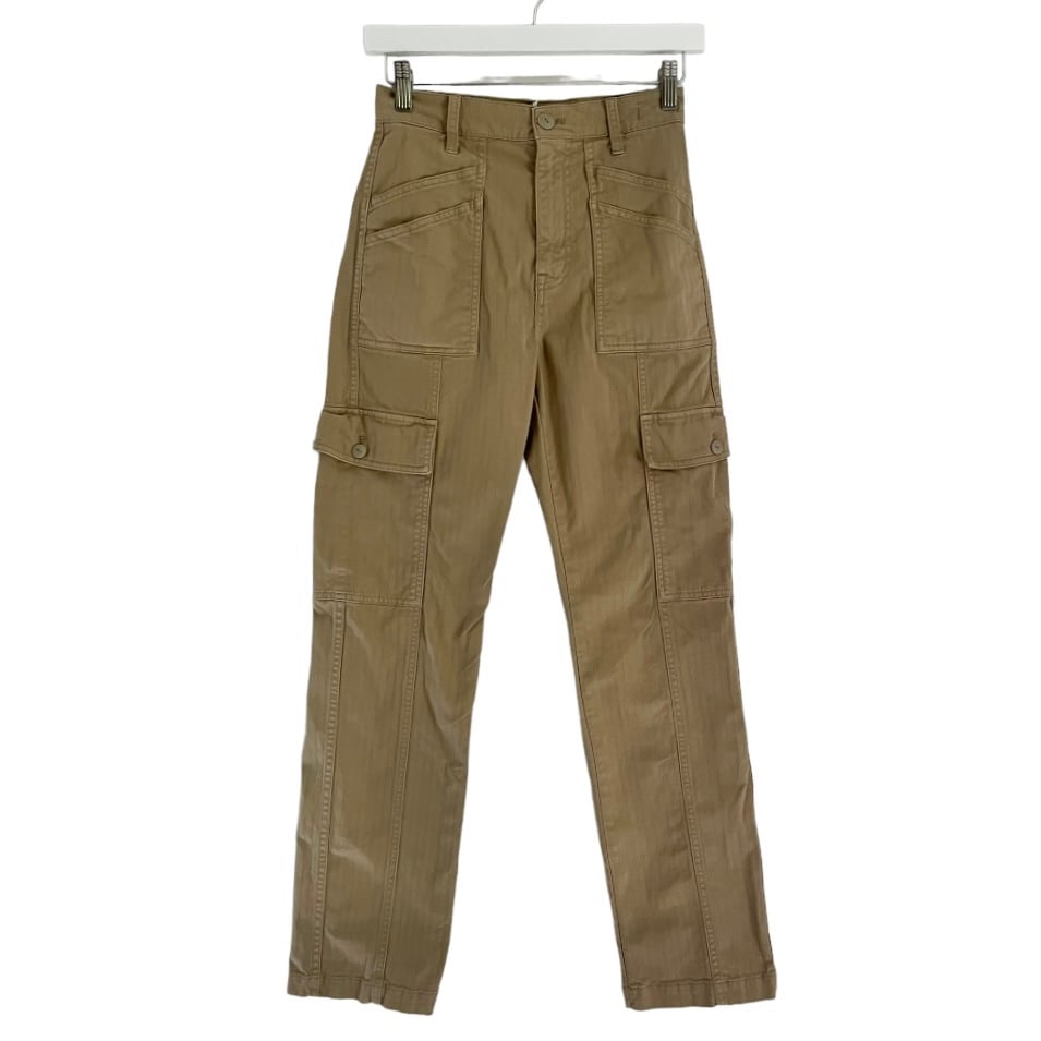 Madewell ‘90s Straight Leg High Rise Cargo Pants Sand Dune Tan Brown Size 24