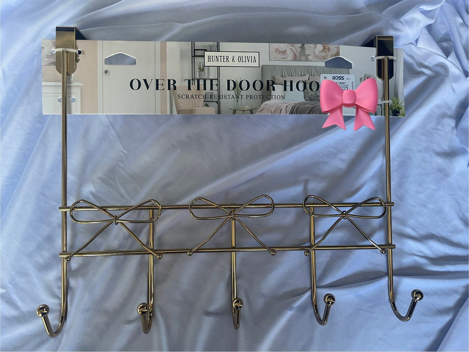 BUNDLE Gold Bow Over The Door Hanger/Gold Bow Over The Door Hanger Viral HTF!