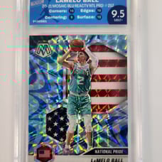2020-21 Lamelo Ball Mosaic Blue Reactivate Rookie #257 TCGC 9.5
