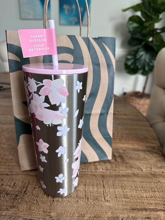 New STARBUCKS cherry Blossom 2024 Stainless Tumbler