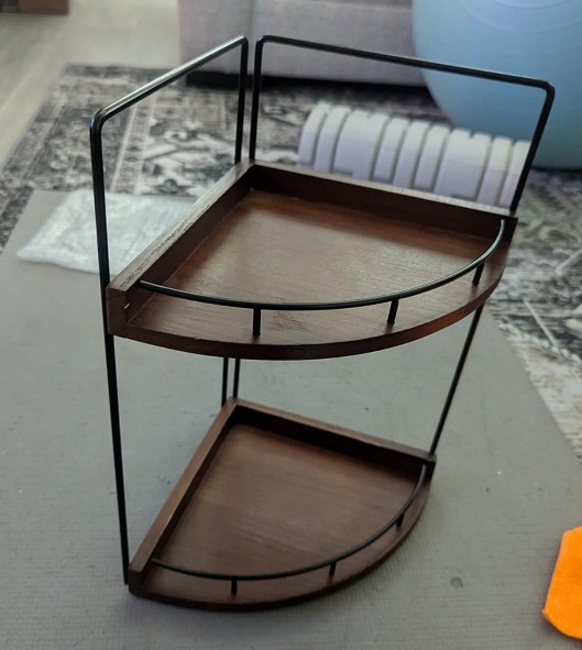 New 2-Tier Corner Bathroom Counter Organizer,Vanity Organizer,Counter Corner