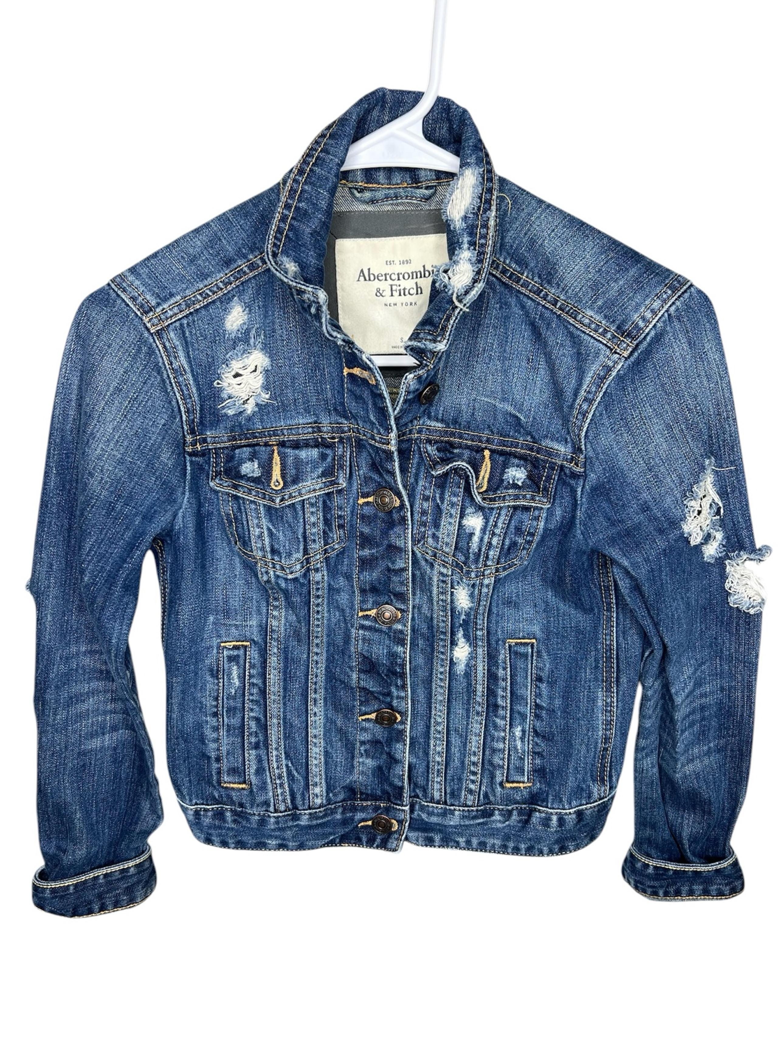 VTG Abercrombie Fitch Distressed Denim Jacket Women's Small