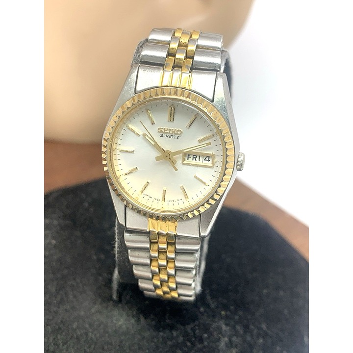 Seiko Women's Watch 7N83-0049 Quartz Silver Dial Two Tone 24mm Stainless Steel