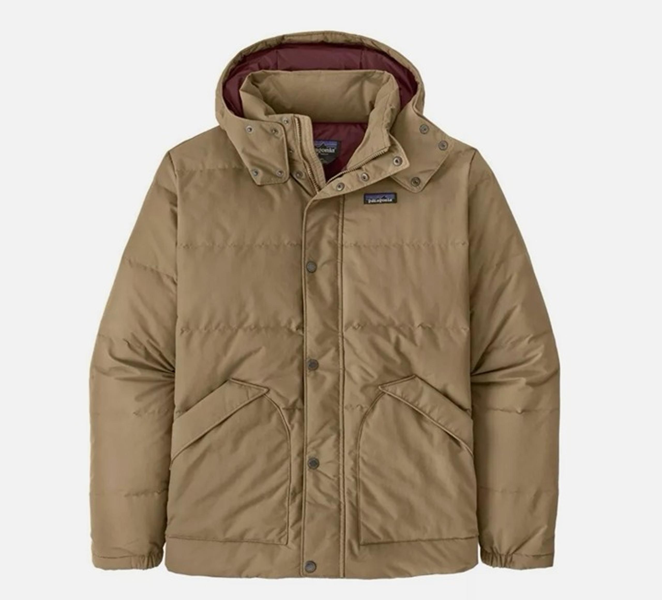 NEW Patagonia Men's 2XL Downdrift Insulated Hooded Jacket Coat Grayling Brown
