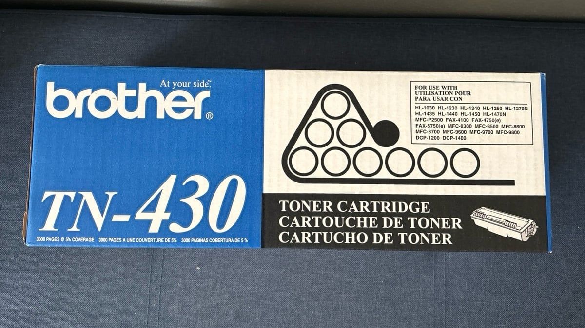 BROTHER TN-430 Print Toner Cartridge BLACK NEW Factory SEALED BOX