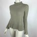 INHABIT Chunky Cotton Sweater Long Sleeve Knit Pullover Green Women Small 360