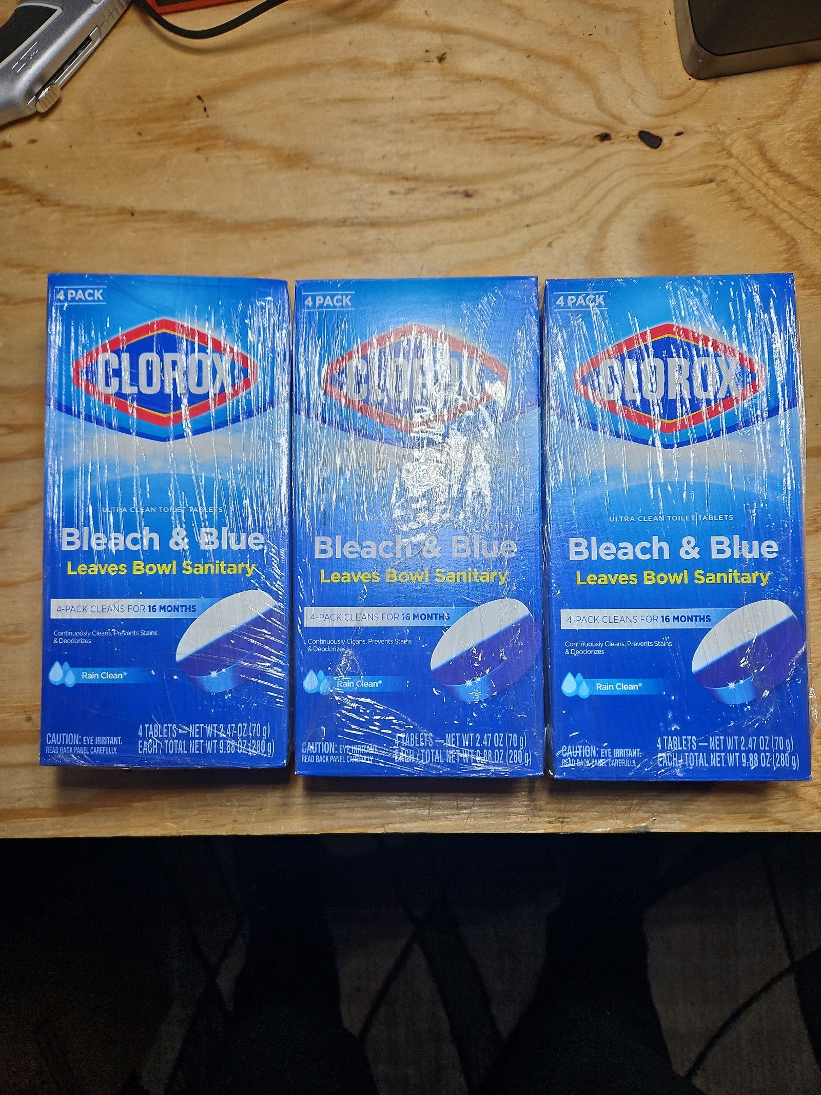 3 boxes Clorox Ultra Clean Toilet Bowl Tablets 4 Count Bleach Blue Deodorizer