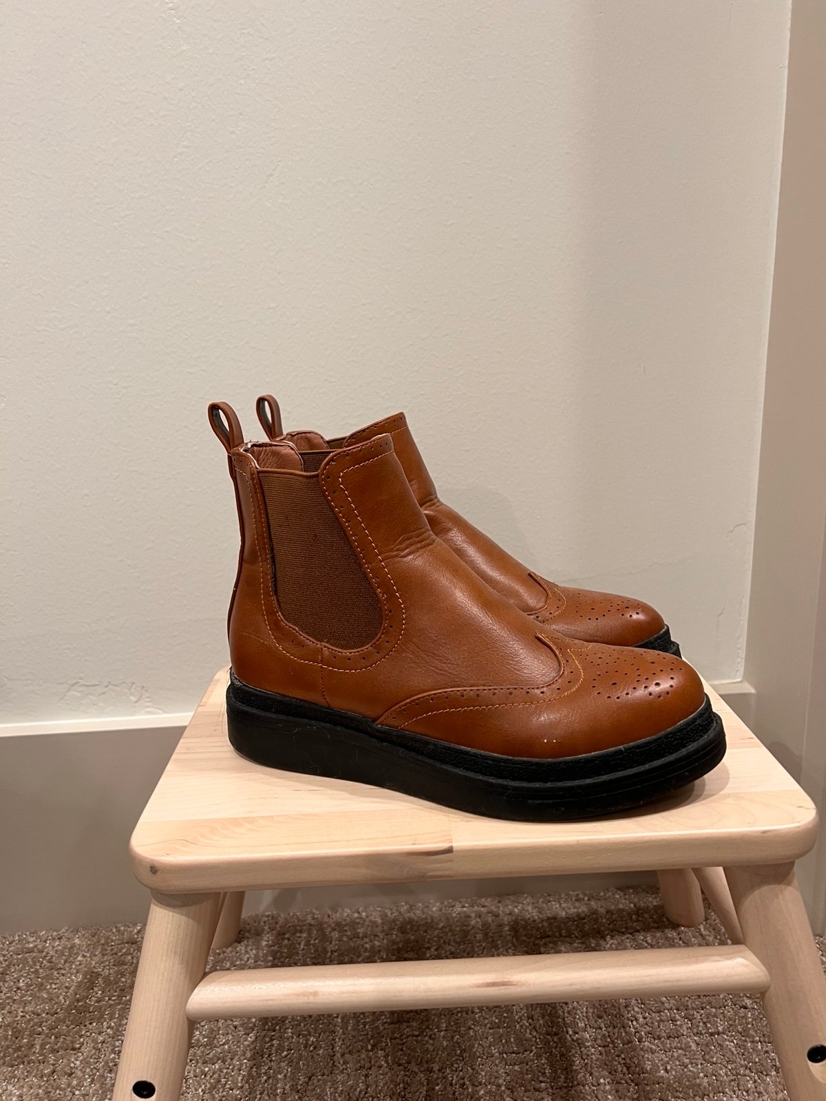 Brown ankle boots