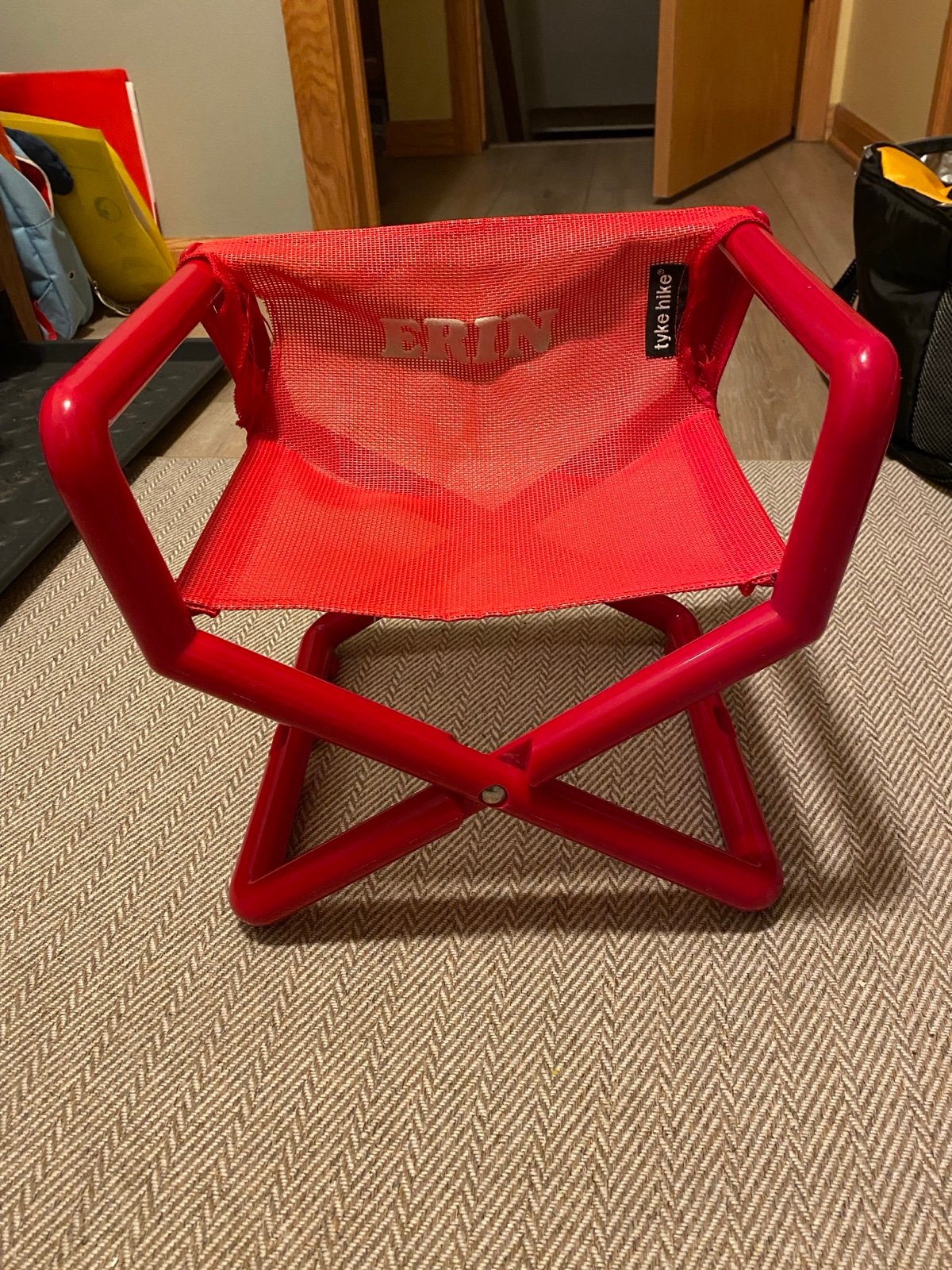 VTG Tyke Hike Primary Red Director Chair Fold Up Mesh By Tyke Corp READ