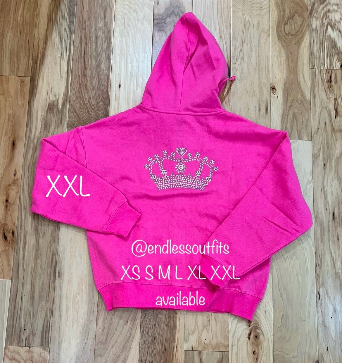 VS PINK BLING HOODIE ZIP UP LIMITED EDITION CARMINE ROSE PINK SWEATSHIRT Y2K 2X