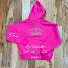 VS PINK BLING HOODIE ZIP UP LIMITED EDITION CARMINE ROSE PINK SWEATSHIRT Y2K 2X