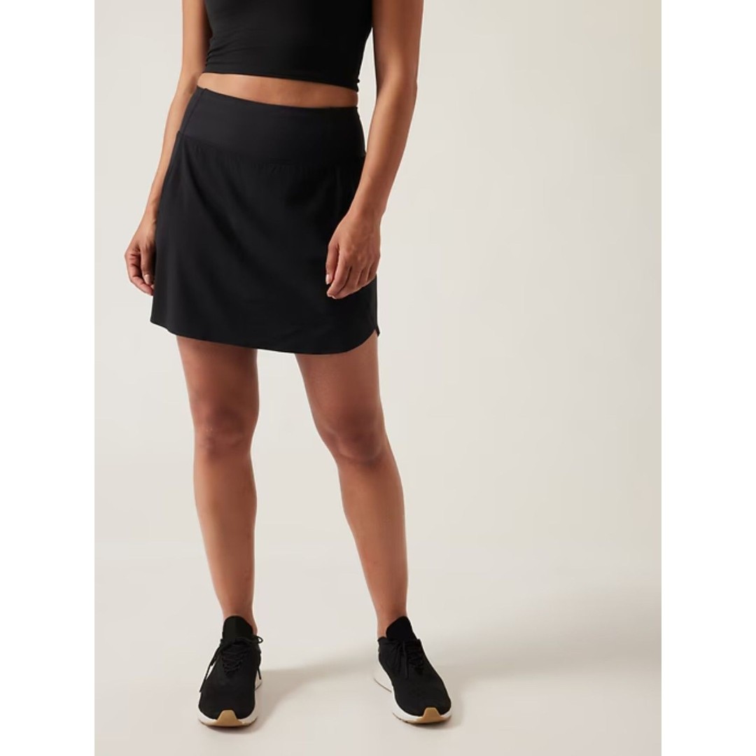 ATHLETA Women's Run With It High Rise 16 Skort BLACK Size XS