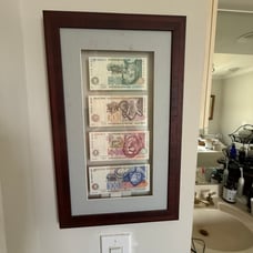 Framed Collection of South African Big Five Bank Notes minus #5