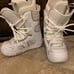 Burton Coco Snowboard Winter Snow White Gray Truefit Womens Size 4