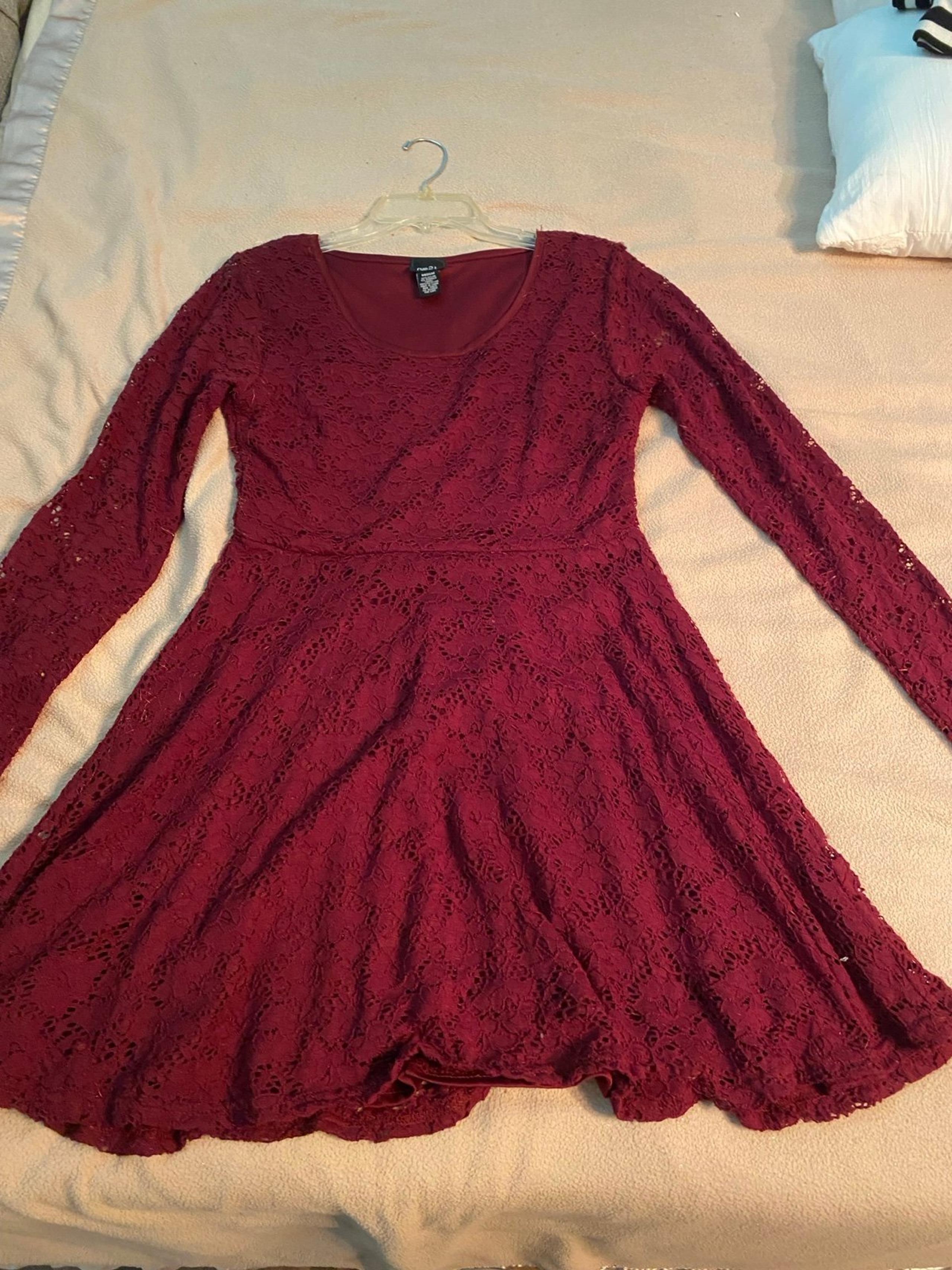 Dark Red Lace Dress from Rue21