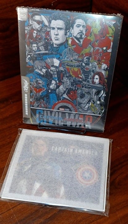Captain America Civil War 4K Steelbook-EU IMPORT + Disney Club Pin-NEW-Free S&H!