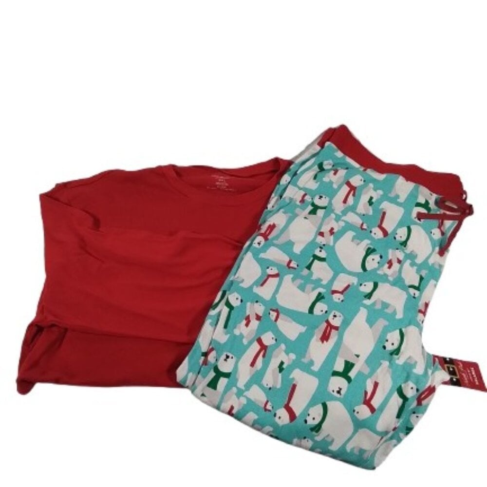 North Pole Trading Company Mens' 2PC Polar Bear Sleep Wear-NWT
