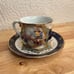 Vtg Limoges China Imperial Porcelain CobaltBlue Cup Saucer Replacement Rare Find