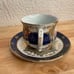 Vtg Limoges China Imperial Porcelain CobaltBlue Cup Saucer Replacement Rare Find
