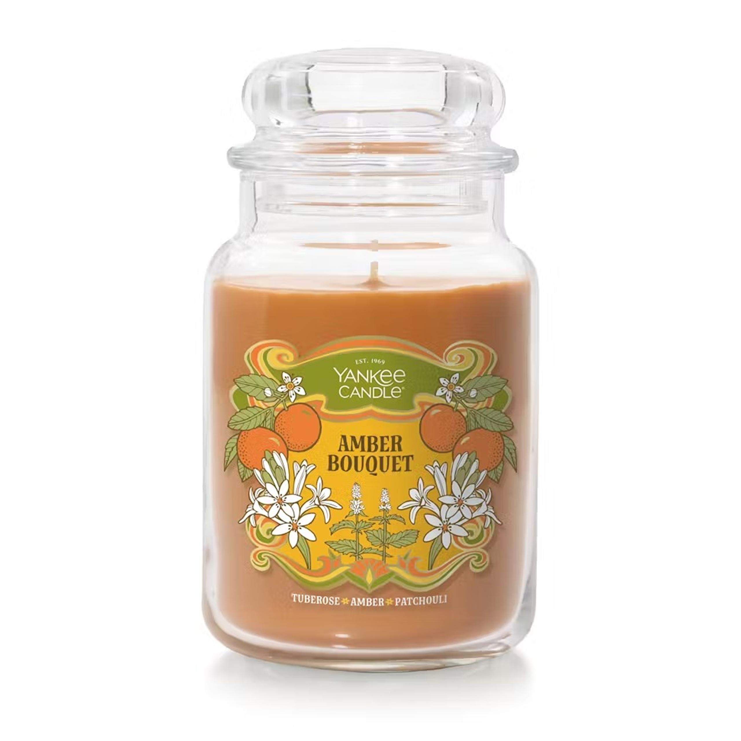 Yankee Candle Amber Bouquet 22oz Large Jar Single Wick **FREE SHIP