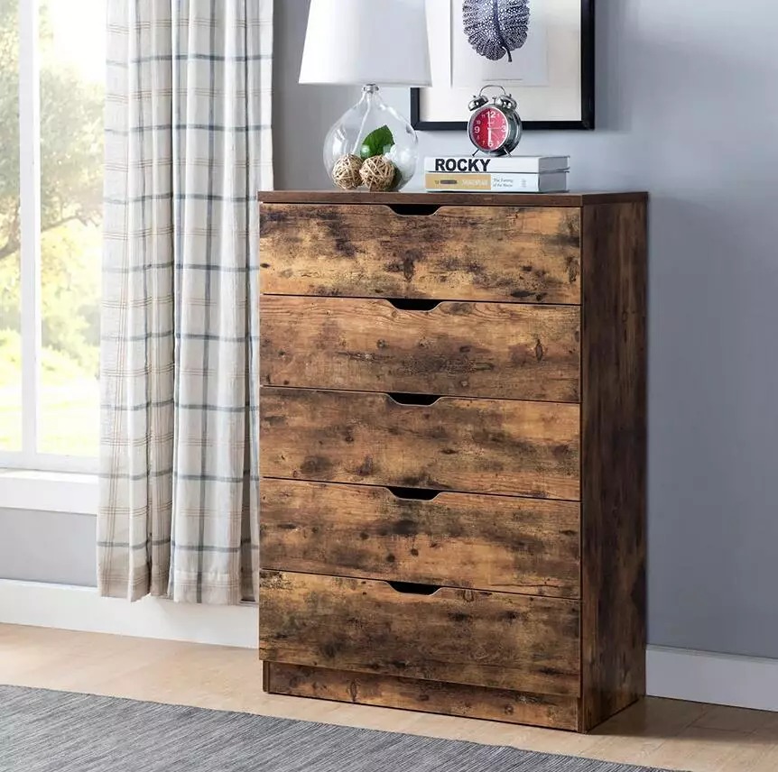 5 Drawer Chest Dresser Clothes Storage Bedroom Furniture Cabinet Nightstands