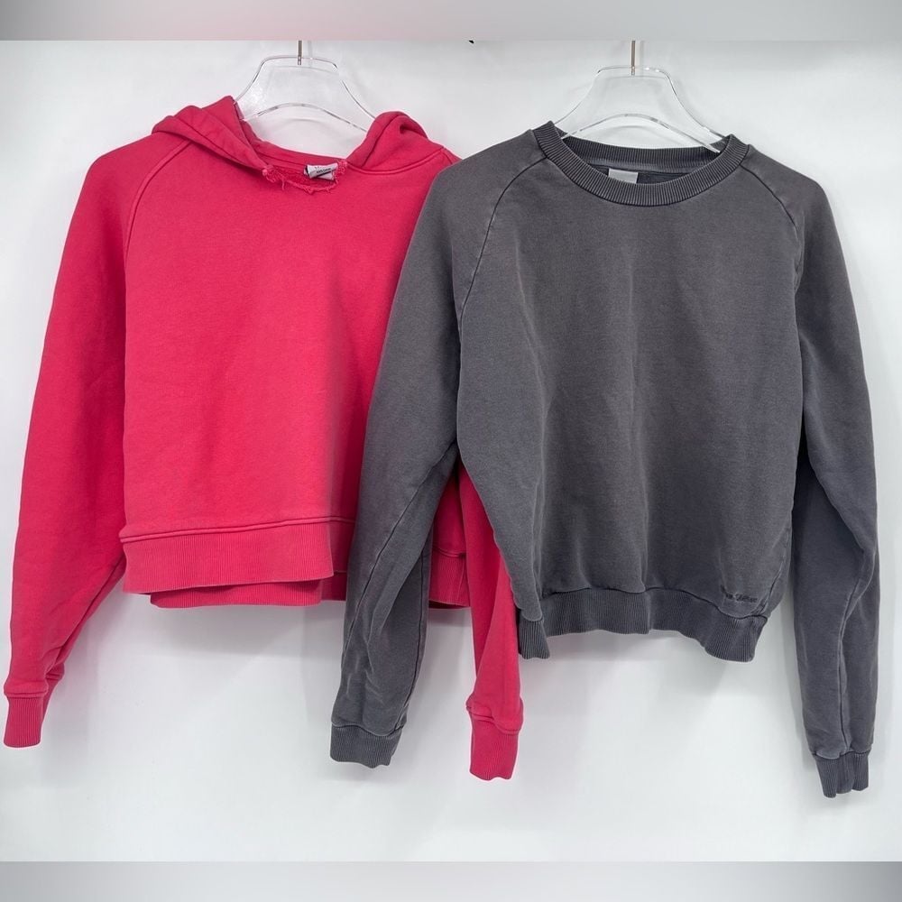 Outdoor Voices gray and red sweatshirt and hoodie size small
