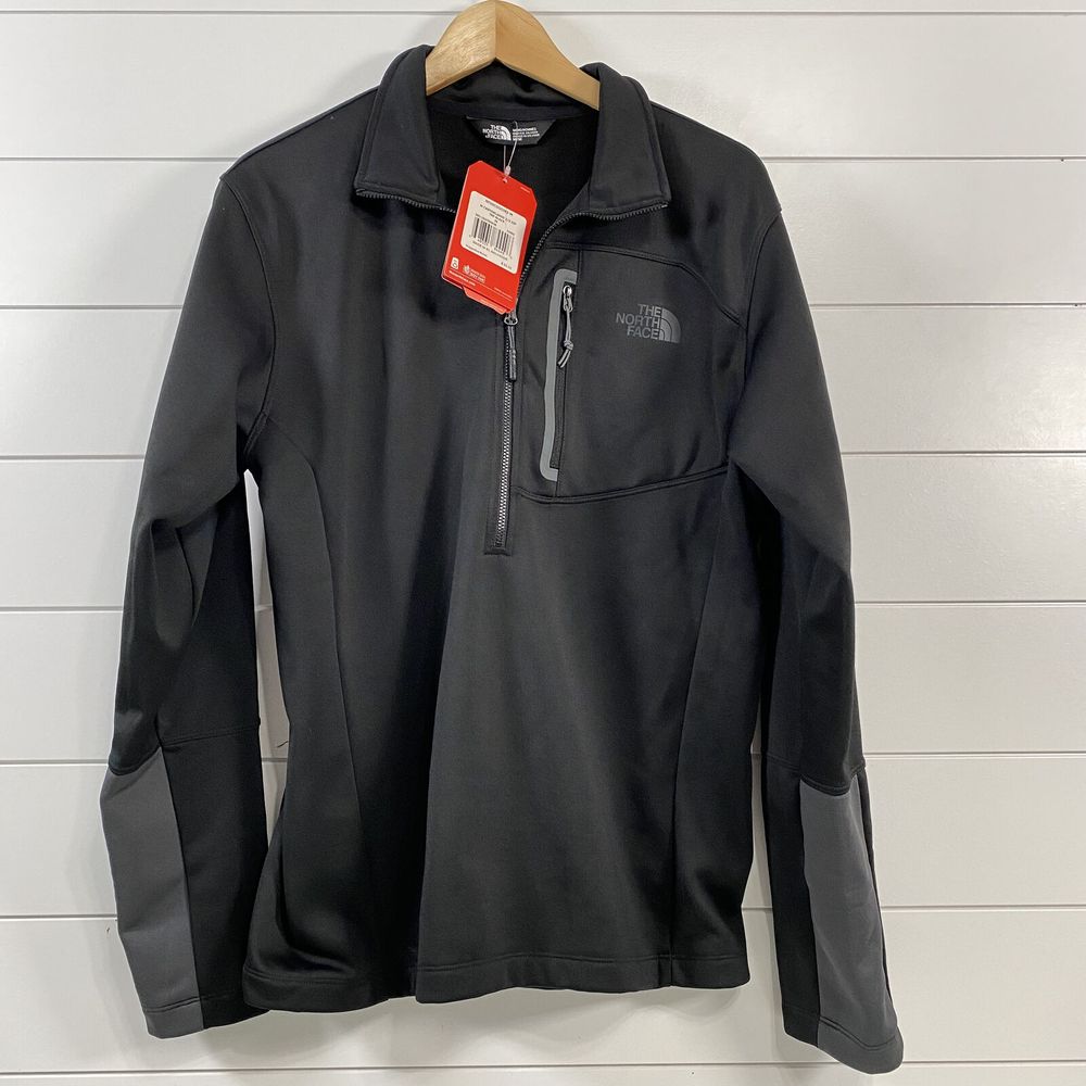 The North Face Mens Canyonlands 1/2 Zip Sweatshirt sz M Black NWT Outdoor Hiking