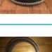 Fashionable Dog Bowl Black Stud Chain-Lined Large Poly-Resin Water Holder Feeder