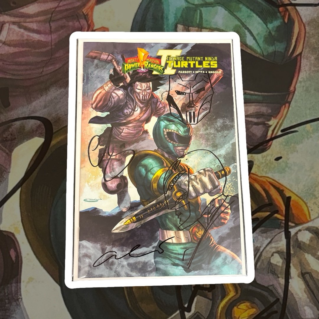 MMPR Power Rangers TMNT II #5 Variant Double Sig/Remarked Isaac & Esau Escorza