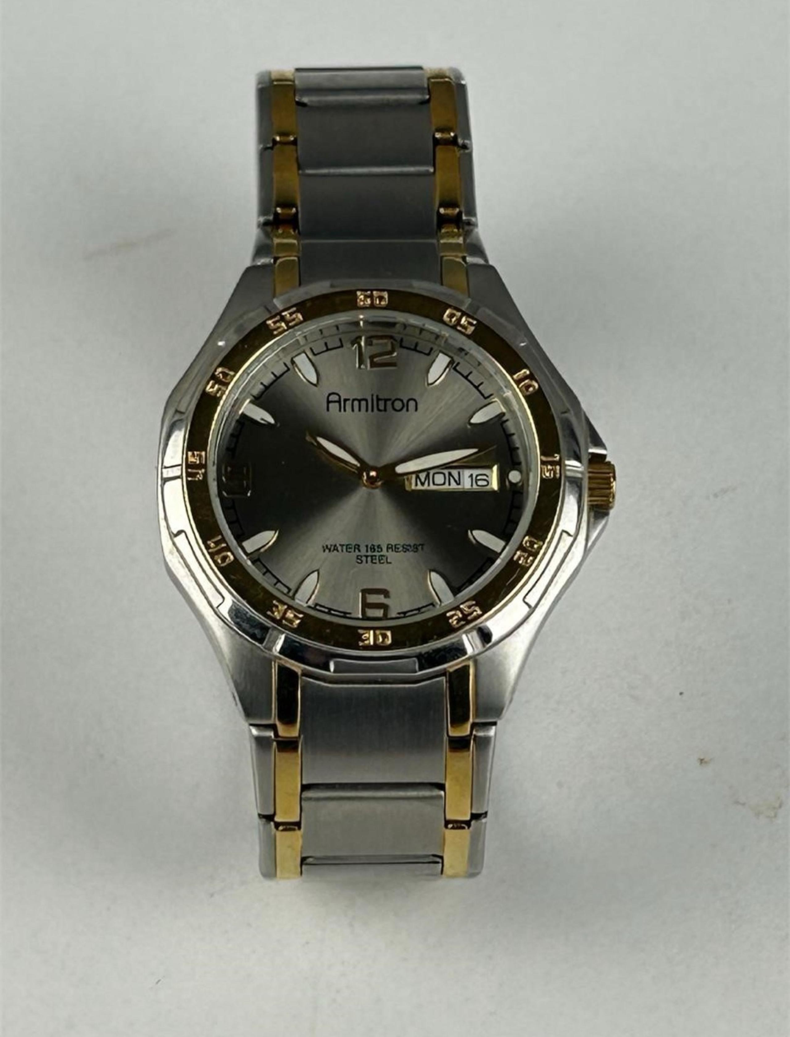 Armitron Mens 2 Tone Wrist Watch