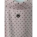 Greyson Icon Polo Micro Dot Wolf Print Pink Purple Accents Button Down Collar L