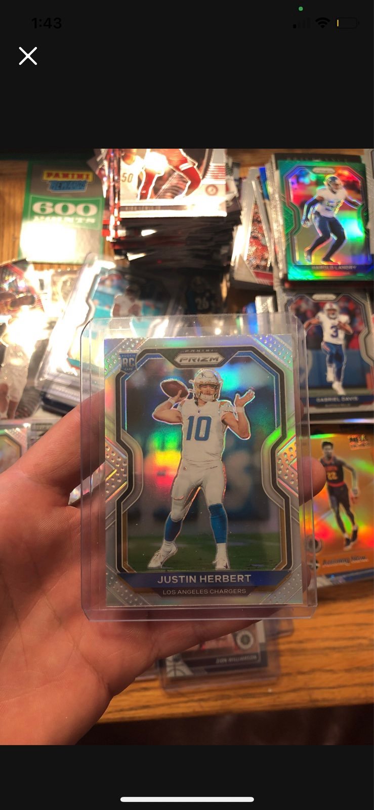 Justin Herbert Silver RC (prizm)