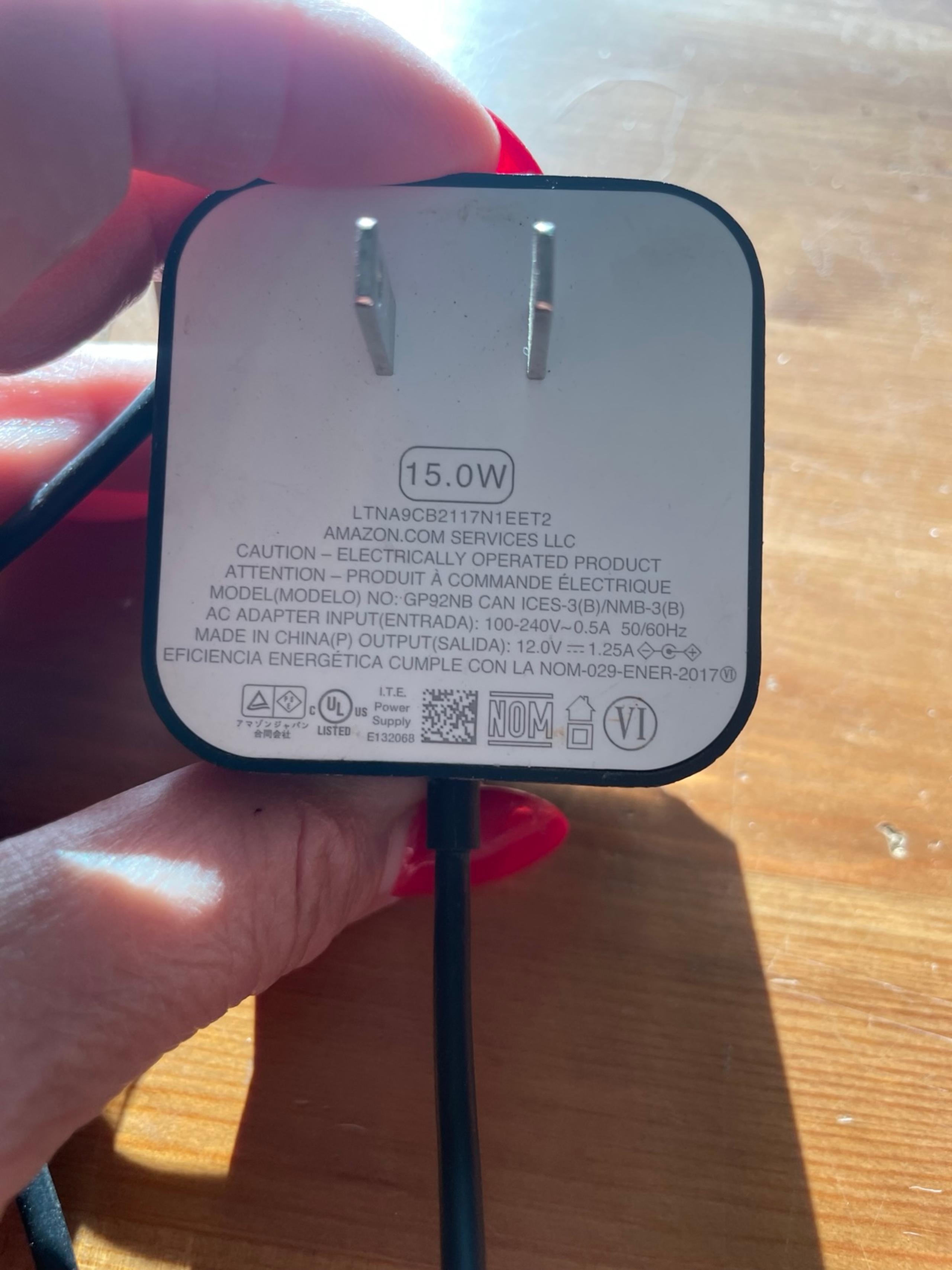 LTNA9CB2117N1EET2 amazon tv 15 w adapter