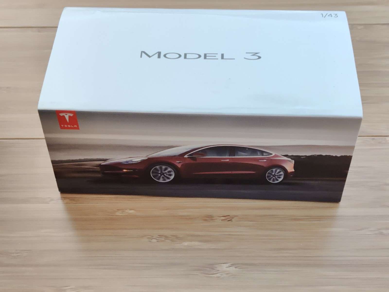 Tesla Model 3 Diecast 1/43 Scale Red Collectible Car