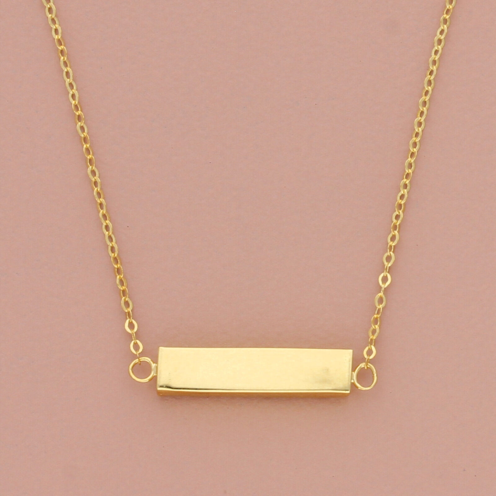 ⚡️clearance⚡️ bony levy 14k yellow gold smooth bar pendant necklace size 16-18in