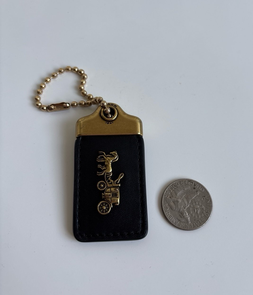 Coach 1941 Horse Carriage Hangtag Charm Black
