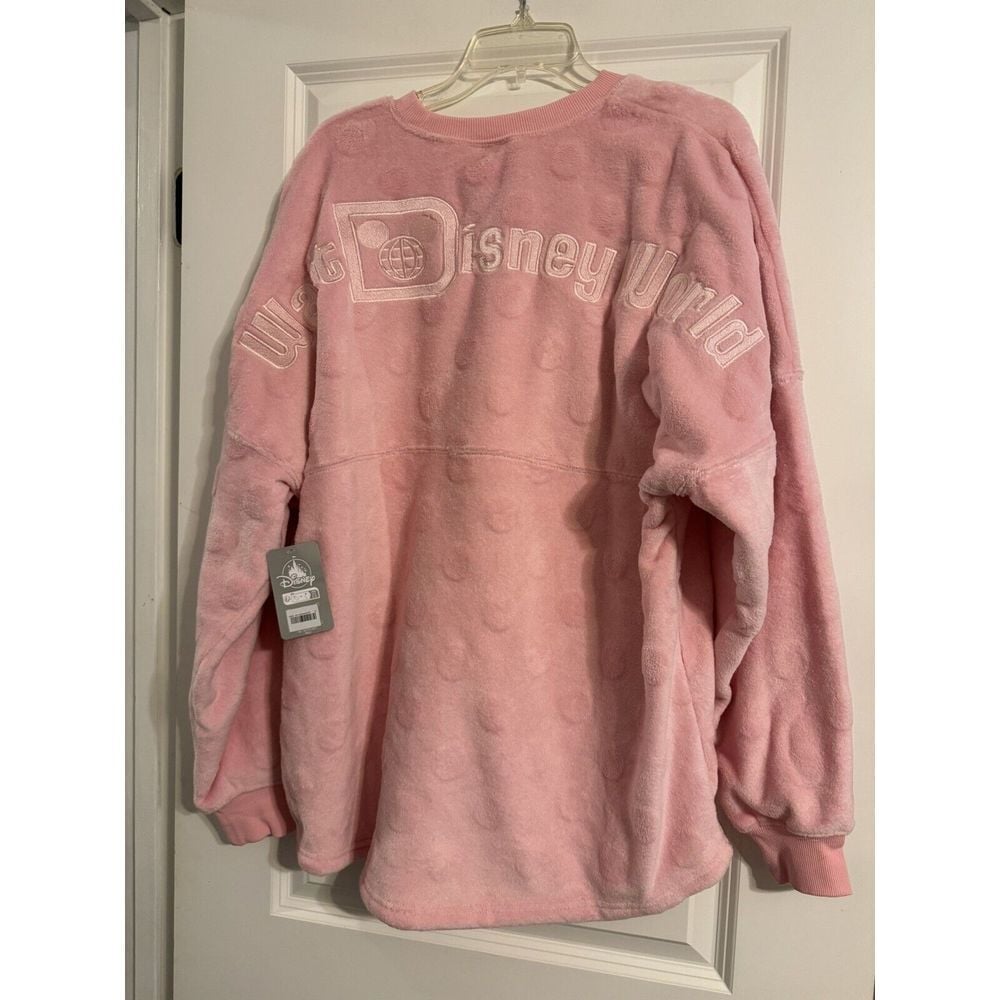 Disney Park Walt Disney World Piglet Pink Polka Dot Fuzzy Spirit Jersey NWT Sz L