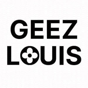 geez louis funny vinyl decal sticker black 5"