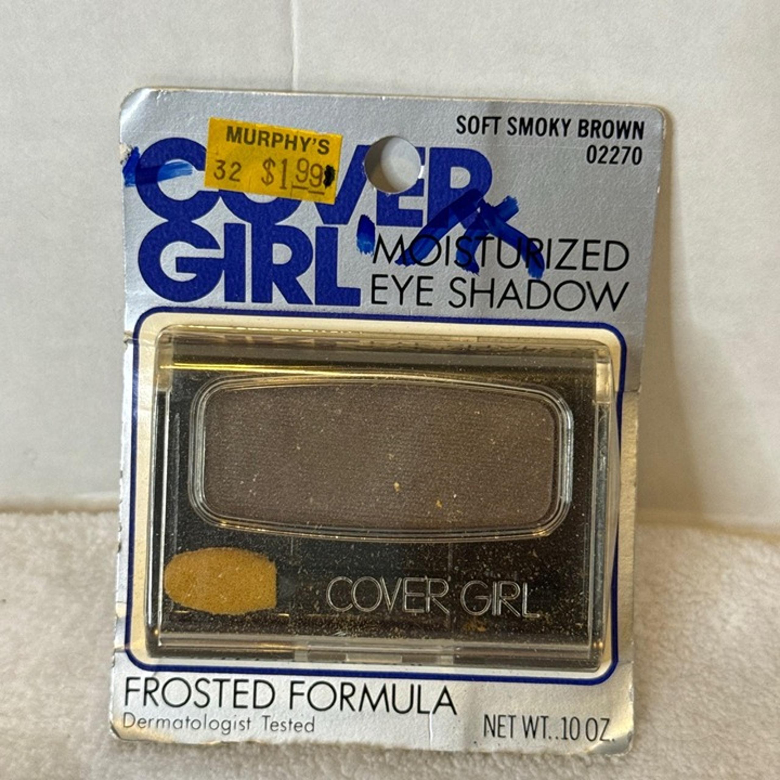 NOS Vintage 80’s Cover Girl Frosted Formula Eye Shadow Soft Smoky Brown 02270