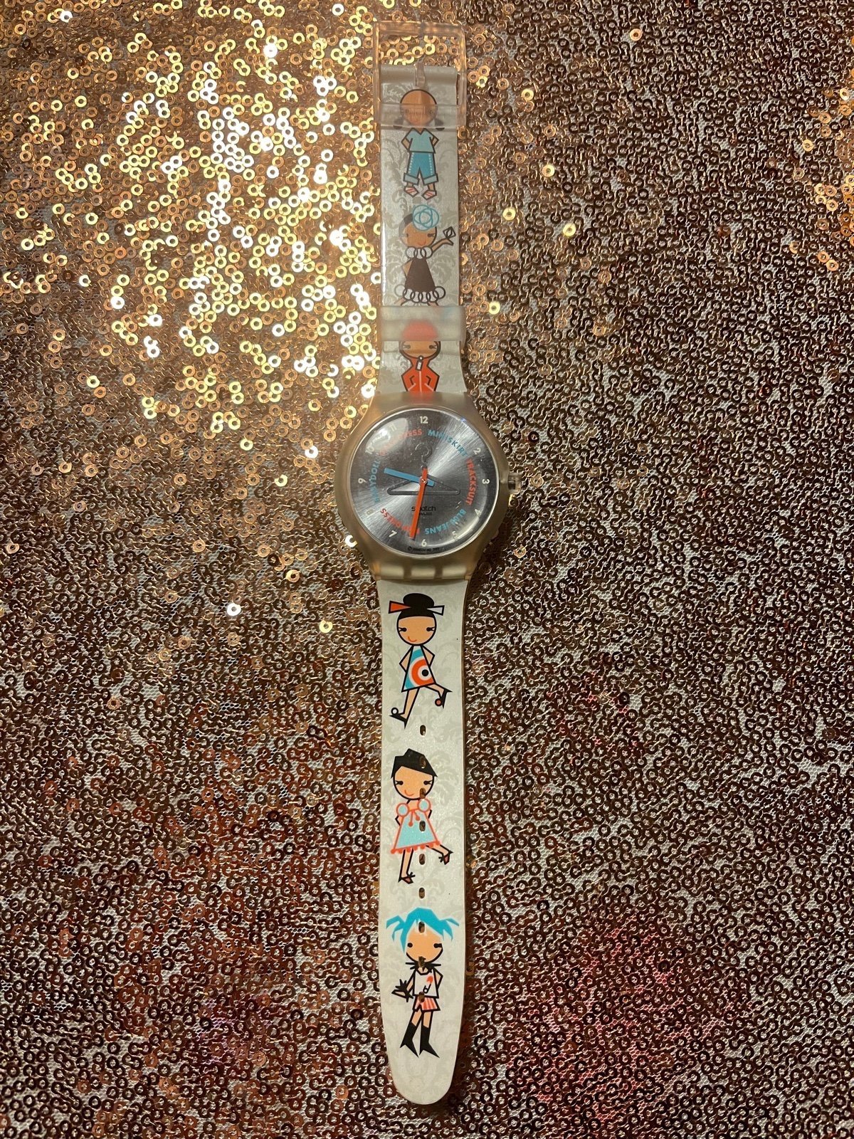 LIMITED EDITION international fashion swatch with oversized watch face.
