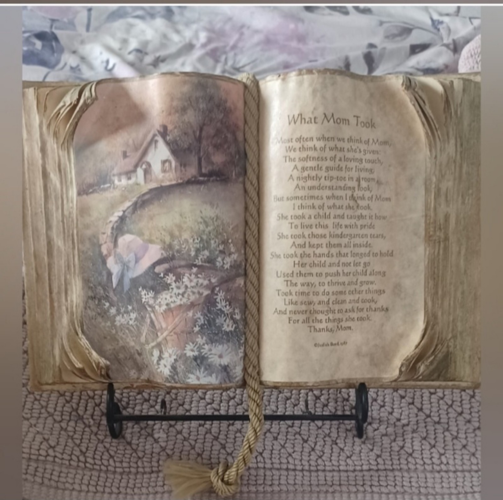 Judith Bond Vintage Nostalgic Collectible Musical Books of Life For Mom