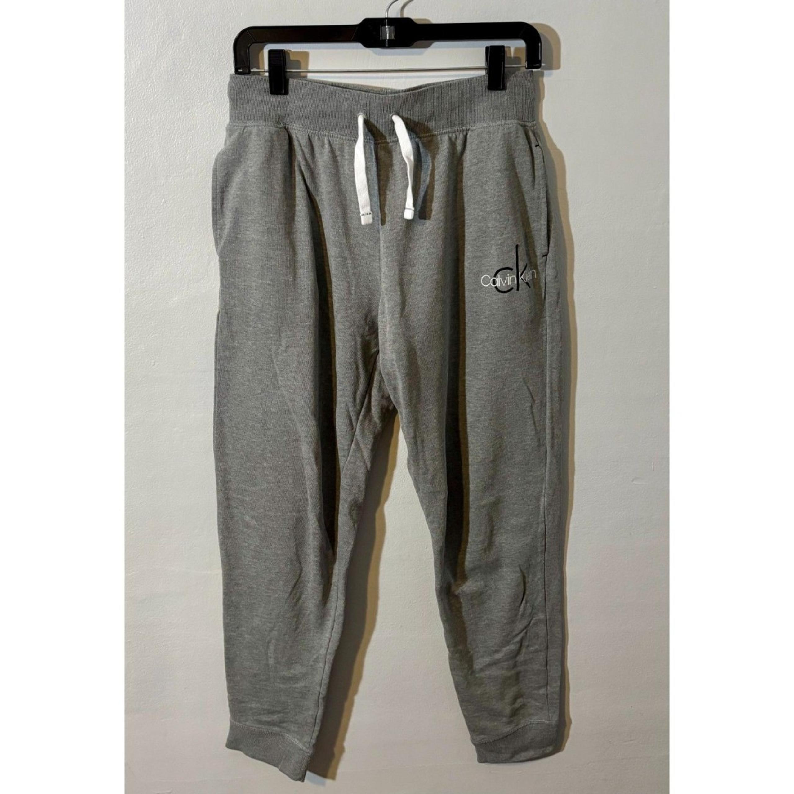 Calvin Klein Men’s Gray Joggers Sweatpants Size M — Drawstring CK Logo