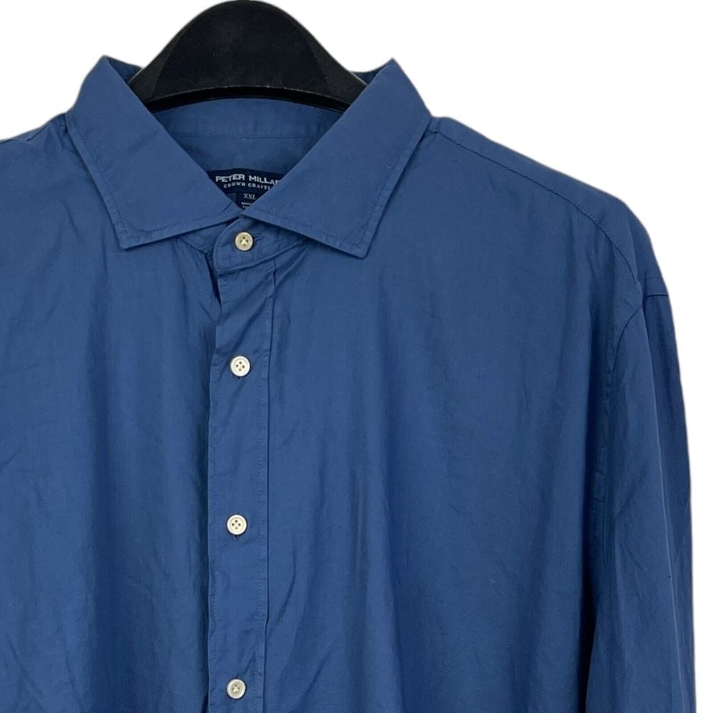 NEW Peter Millar Crown Crafted Men's XXL Sojourn Garment Dyed Cotton Shirt 250