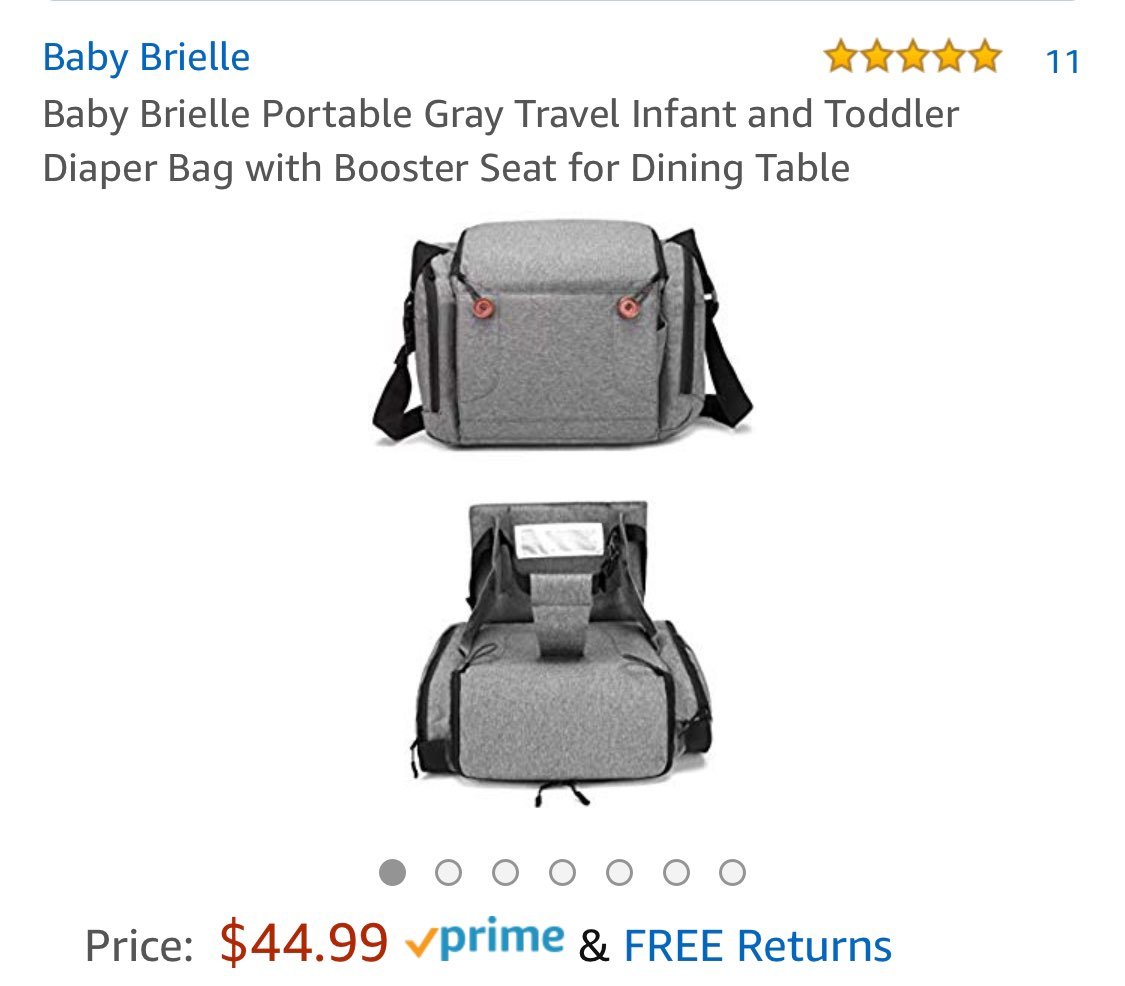 2 In 1 Diaper Bag And Portable Booster