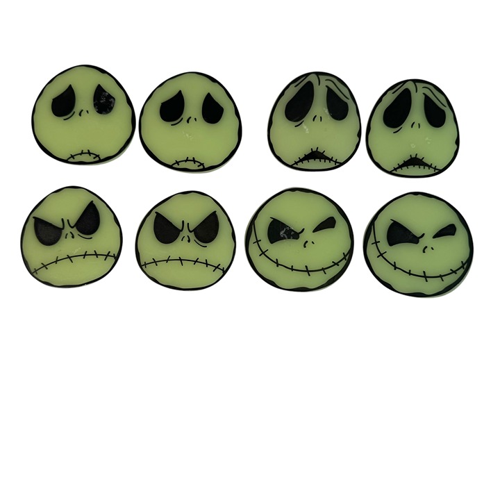 Disney Nightmare Before Christmas Glow in the Dark Jack Heads Faces Halloween